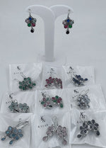Silver Multicolours Beaded Brass Earring For Women in Munich