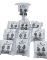 German Silver Plated Beaded Oxidized Earrings  in Germany