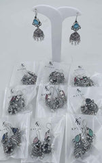 Silver Plated Stone  Earrings Brass Jhumki Earring in Berlin