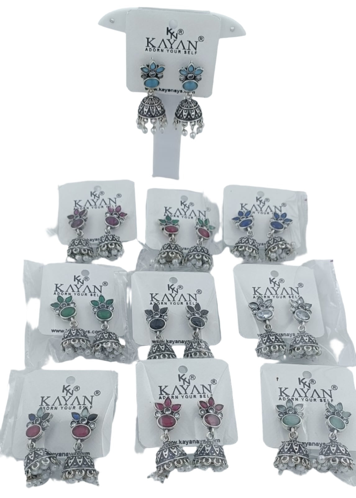 Silver Oxidised Plated Jhumki Earrings in Germany