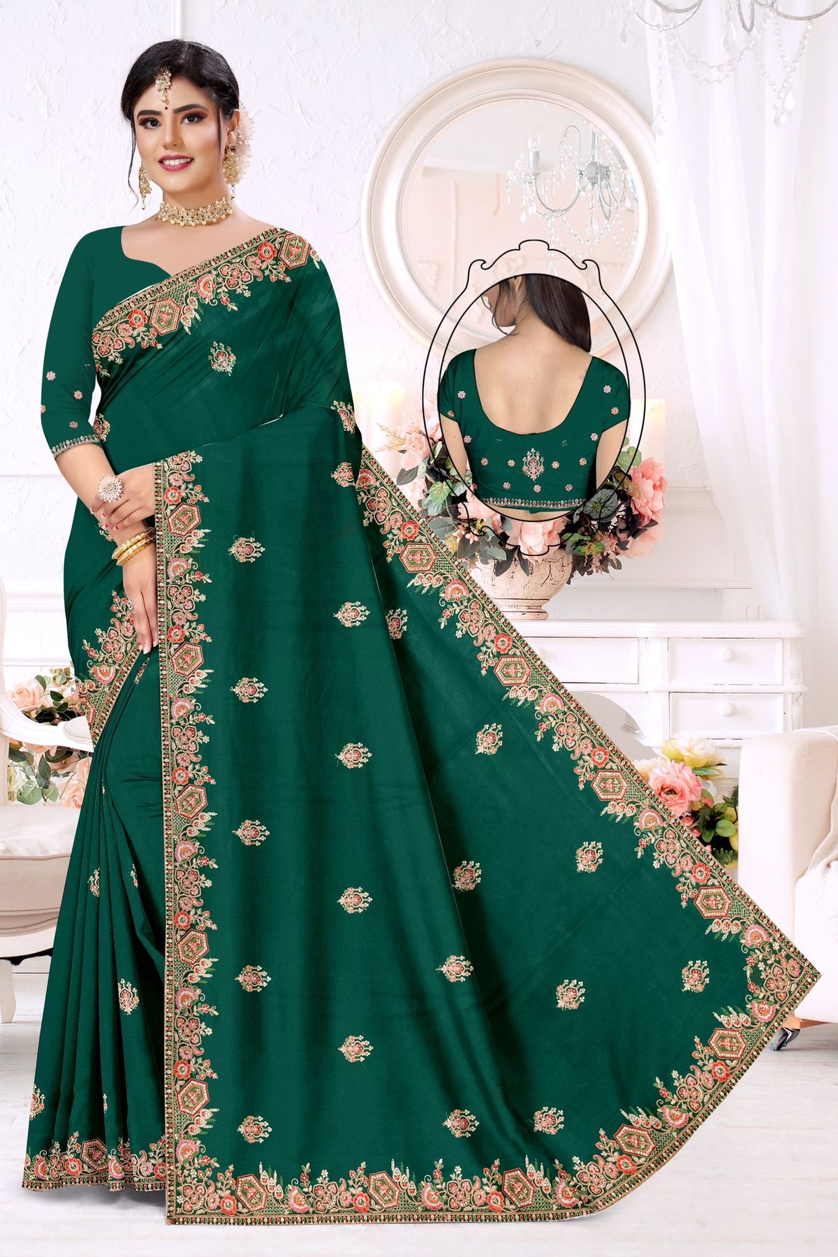 GHUNGHAT GEORGETTE DESIGN SAREE IN GERMANY