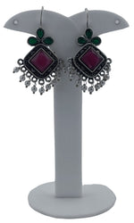Stone Work Oxidised Dangler Earrings in Germany