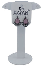 Metal Oxidised Hoop Earrings in Munich