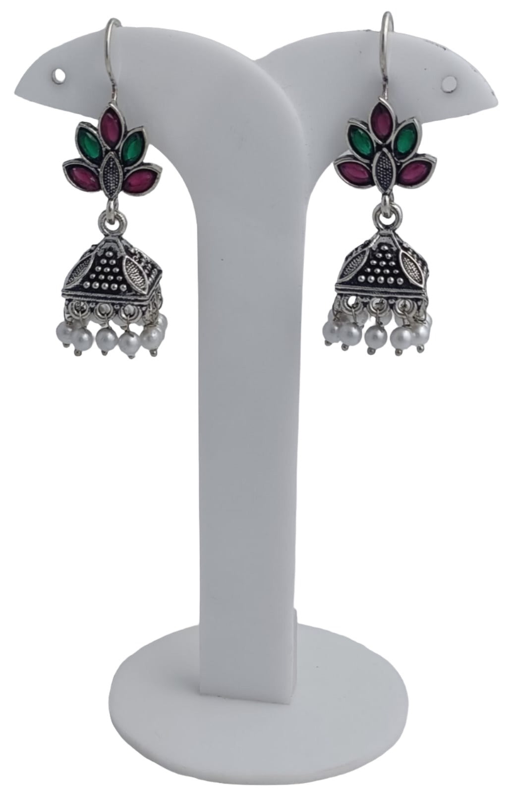 Traditional Oxidized Embellished Jhumki Earrings in Berlin