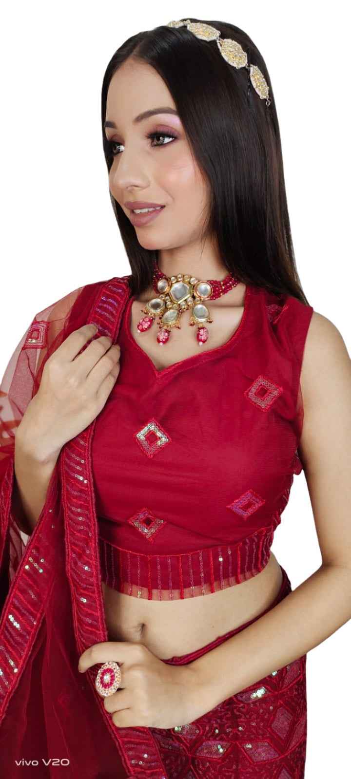 Partywear complete stitched Lehenga Choli set in Germany