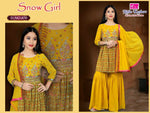 Girls Mustard Georgette Sharara Suit in Germany