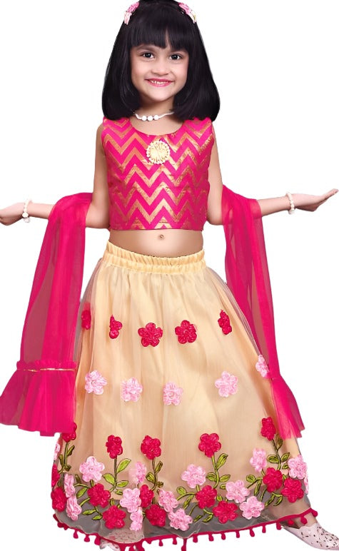 Girls  Thread Work Ready to Wear Lehenga & Blouse With Dupatta in Berlin