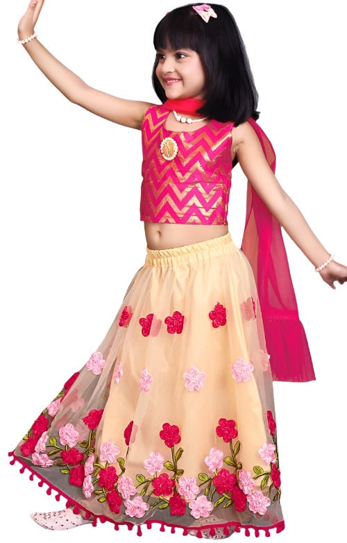 Girls  Thread Work Ready to Wear Lehenga & Blouse With Dupatta in Berlin