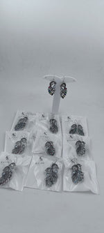 Peacock Gemstone Studded Intricate Oxidised Silver Plated Earrings in Munich