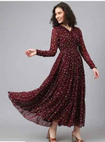 WINE SMOCKING TIER DRESS in Essen