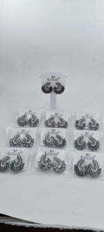 Beautiful Unique Design Oxidised Silver Stud Earrings in Munich
