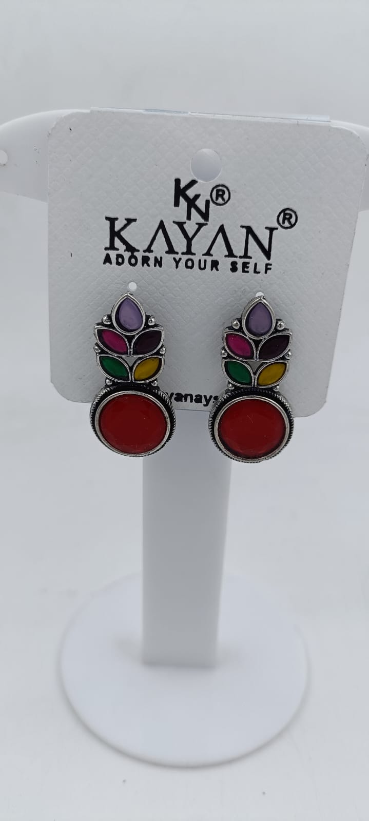 Hanging Brass Casting Stone Earrings in Germany