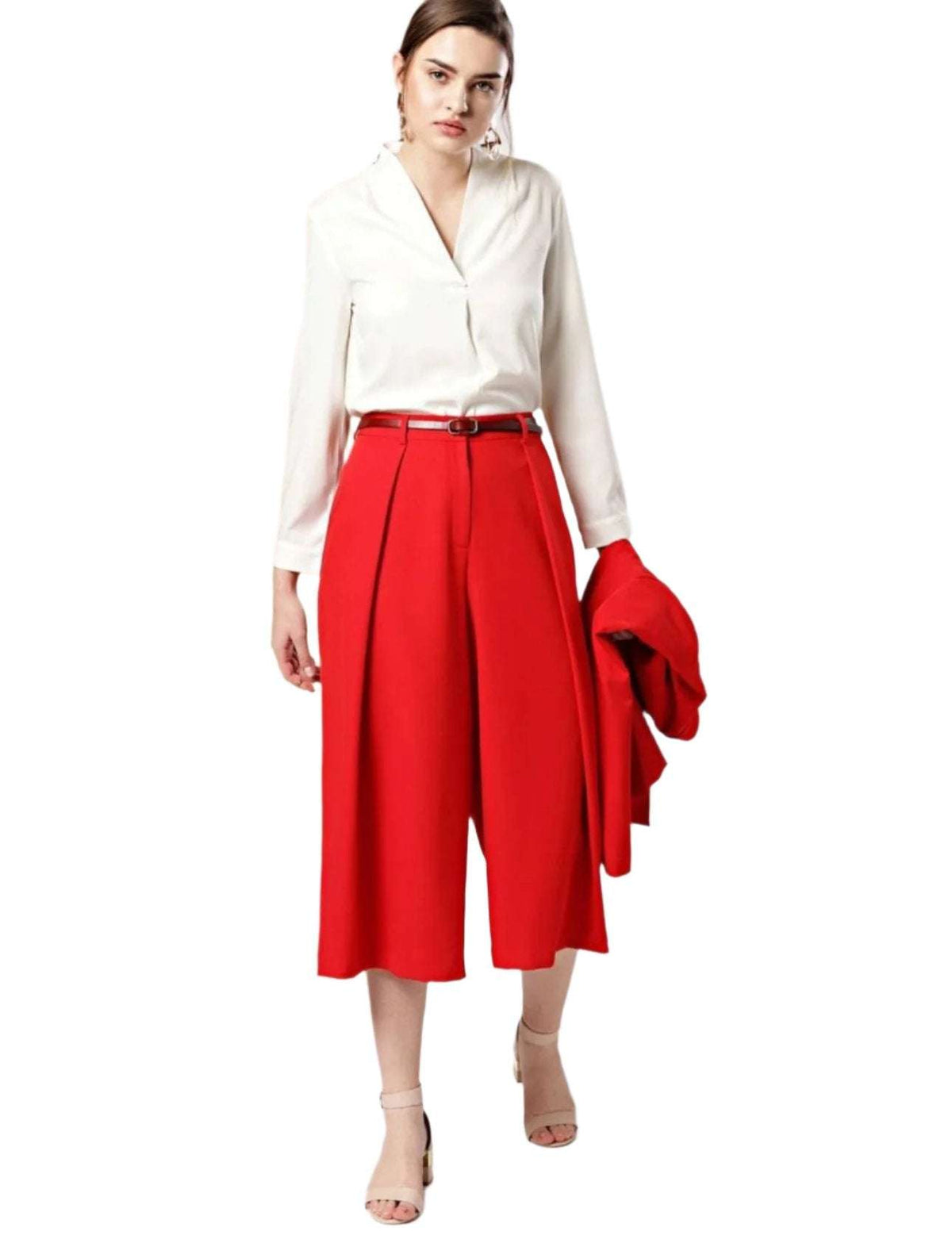 Casual Regular Sleeves Solid Women White Top in Berlin