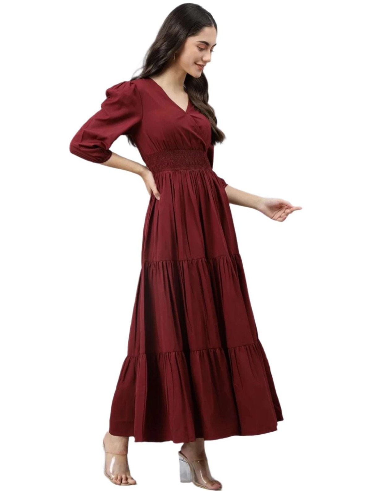 Women A-line Maroon Dress in Germany