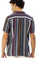 Classic Printed Cuban Collar Casual Resort Shirt in Berlin