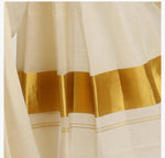 Mat Kuthampully Kerela Onam Jari Woven Cotton saree Germany