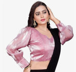Organza Plain full Sleeves Readymade Blouse in Berlin