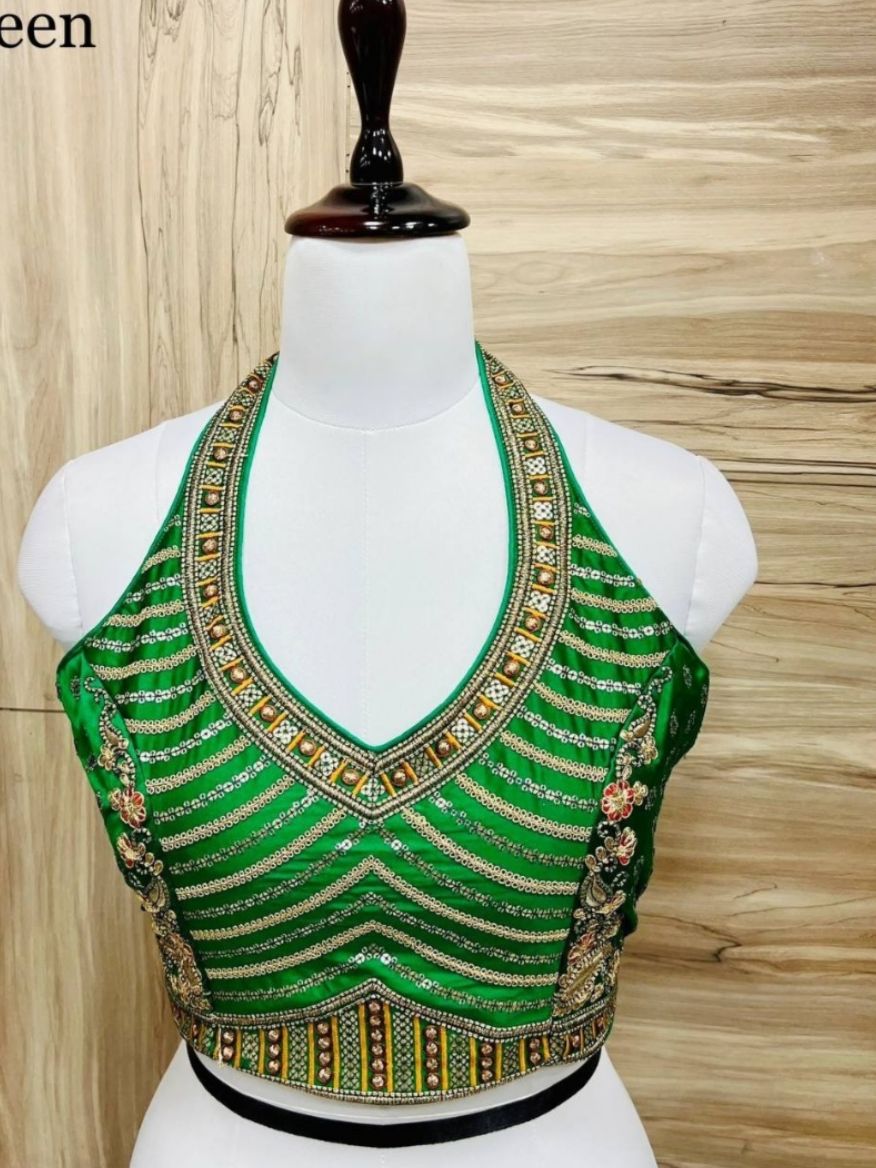 Navratri Special Western Malai Silk Blouse in Germany