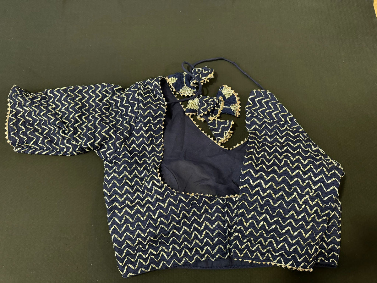 Women Embroidered Back Open Blouse in Munich