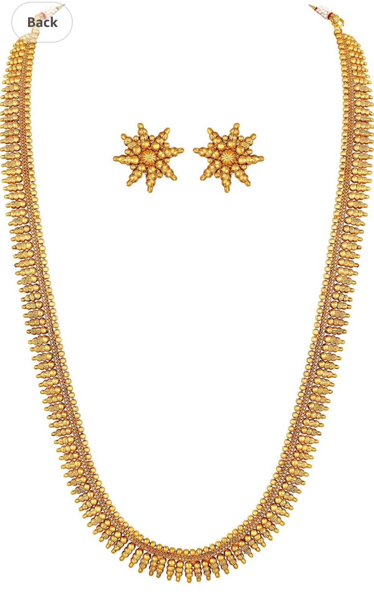 Gold Plated Maharani Haar Necklace with Earrings IN Germany