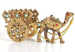 Home Decorative Rajasthani Gemstone Studded Metal Camel in Munich