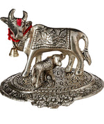 White Metal Cow and Calf in Munich
