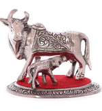 White Metal Cow and Calf in Munich