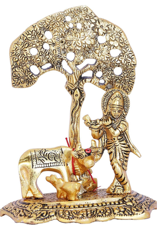 Home Decor & Gifts Metal Krishna With Cow in Munich
