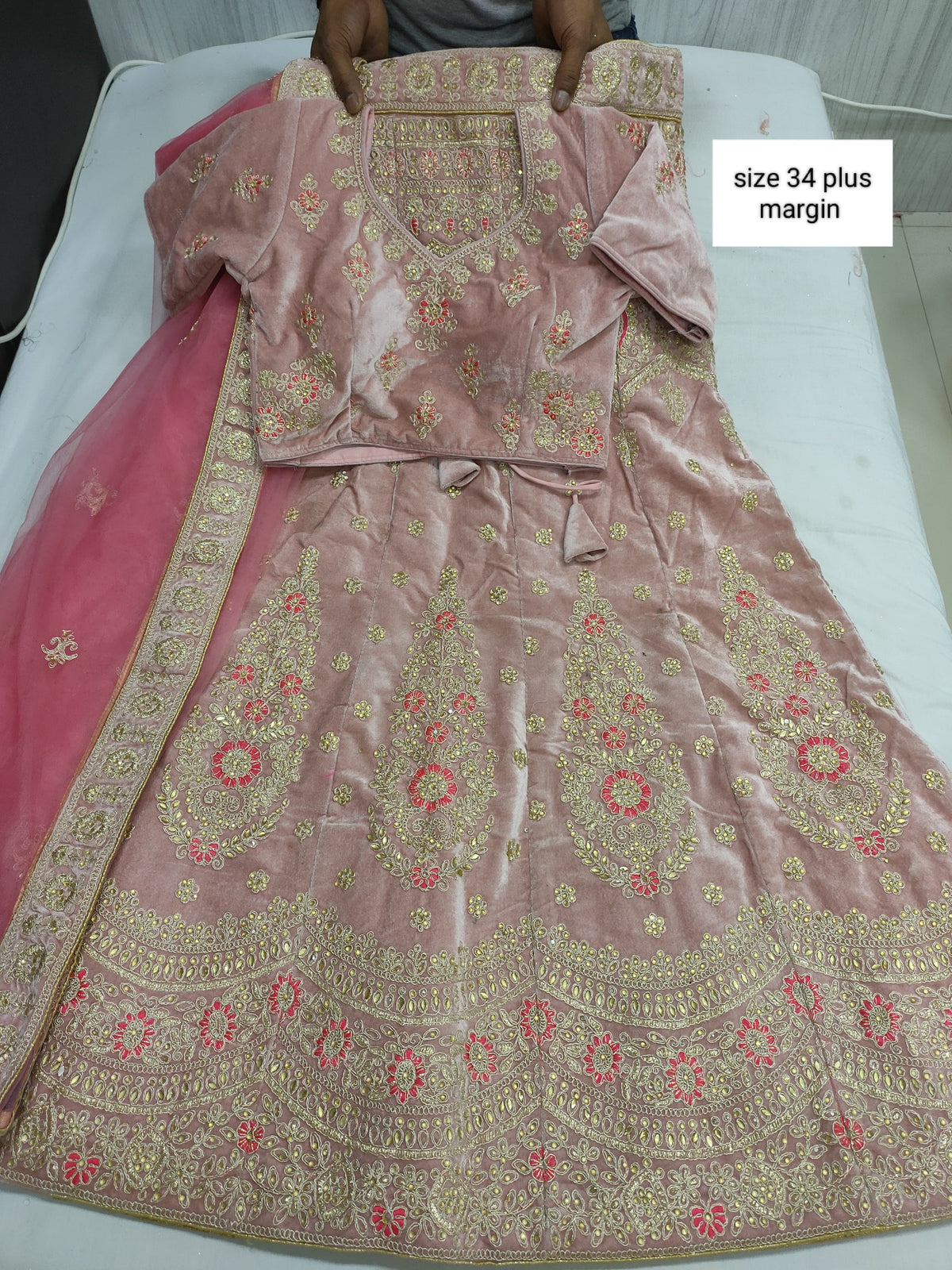 Heavy Embroidered Work Wedding Lehenga in Germany