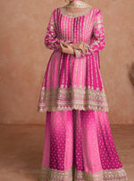 Embroidered Chinon Chiffon Pakistani Suit in Pink in Germany