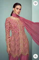 Dusty Pink Sharara Suit with Golden Embroidery in Berlin