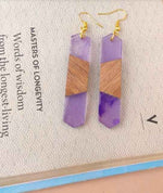 Wooden Resin Dangler Earring In Berlin