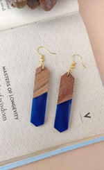 Wooden Resin Dangler Earring in Berlin