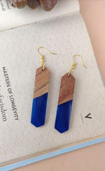 Wooden Resin Dangler Earring in Berlin