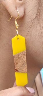 Wooden Resin Dangler Earring in Germany