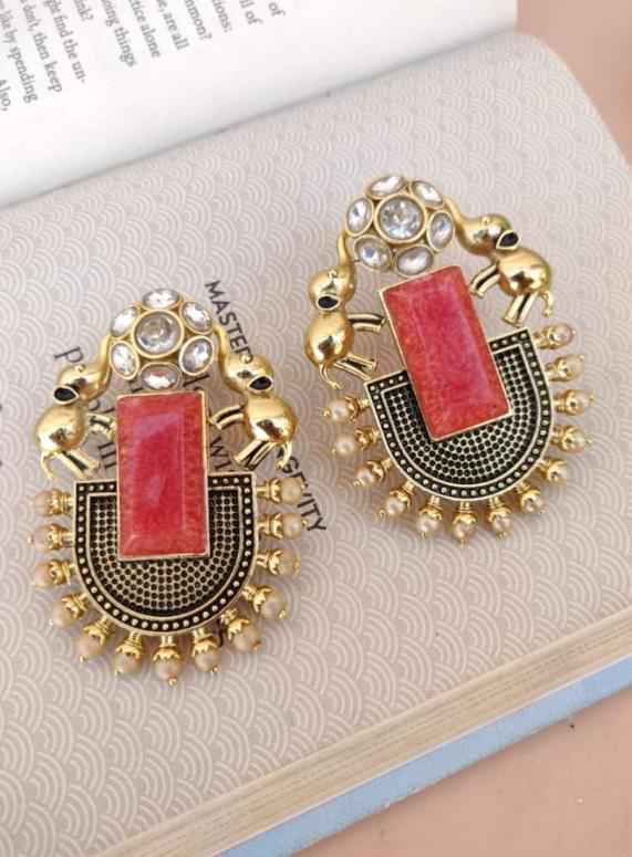 Antique Stone Studs Earrings in Germany