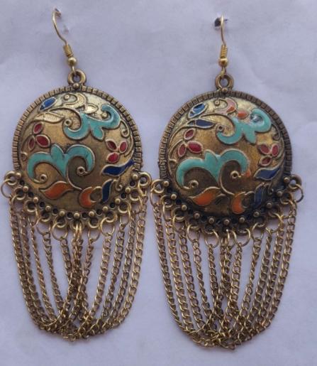 Oxidised Multicolored Earrings in Berlin