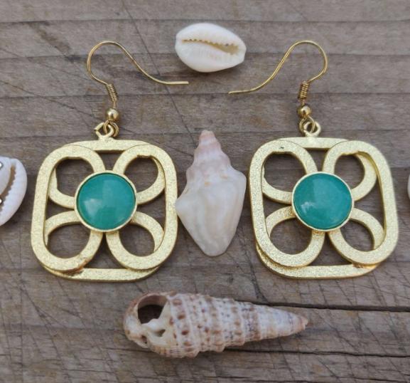 Golden Brass Earrings in Germany