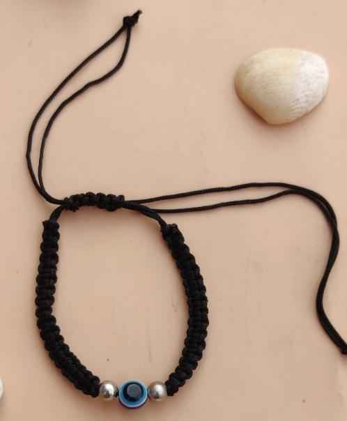 Handmade Nazariya Evil Eye Black metal Thread Bracelet in Munich