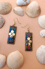 Designer laq work Rectangle Shape lightweight earring in Germany