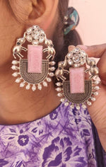 Oxidised stud earrings in Munich