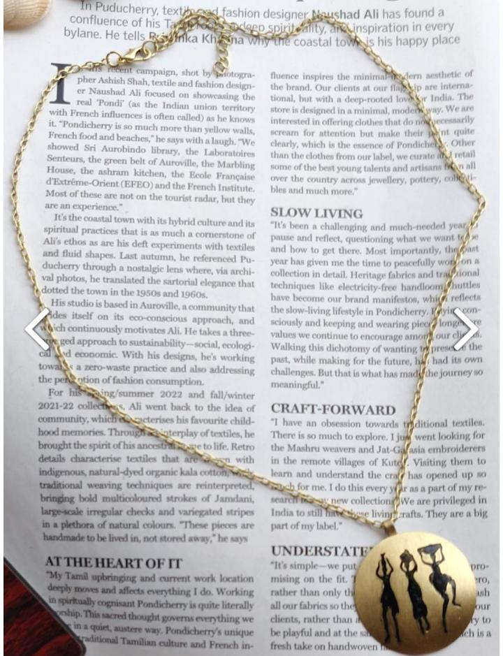 Brass Handmade Elegant Contemporary Deisgn Long Chain in Munich Namma Markt