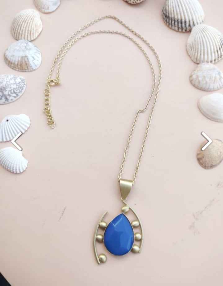 Blue Sapphire Stone Pendant Adjustable For Women in Germany