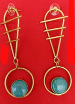 Brass Handmade Designer Gold Plated Earrings in Munich