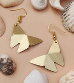 Gold toned Statement Brass Butterfly Dangle Fashion Earring in Germany
