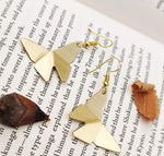 Gold toned Statement Brass Butterfly Dangle Fashion Earring in Germany