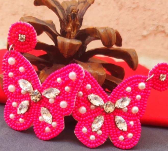 Handmade Embroidery Earrings in Munich