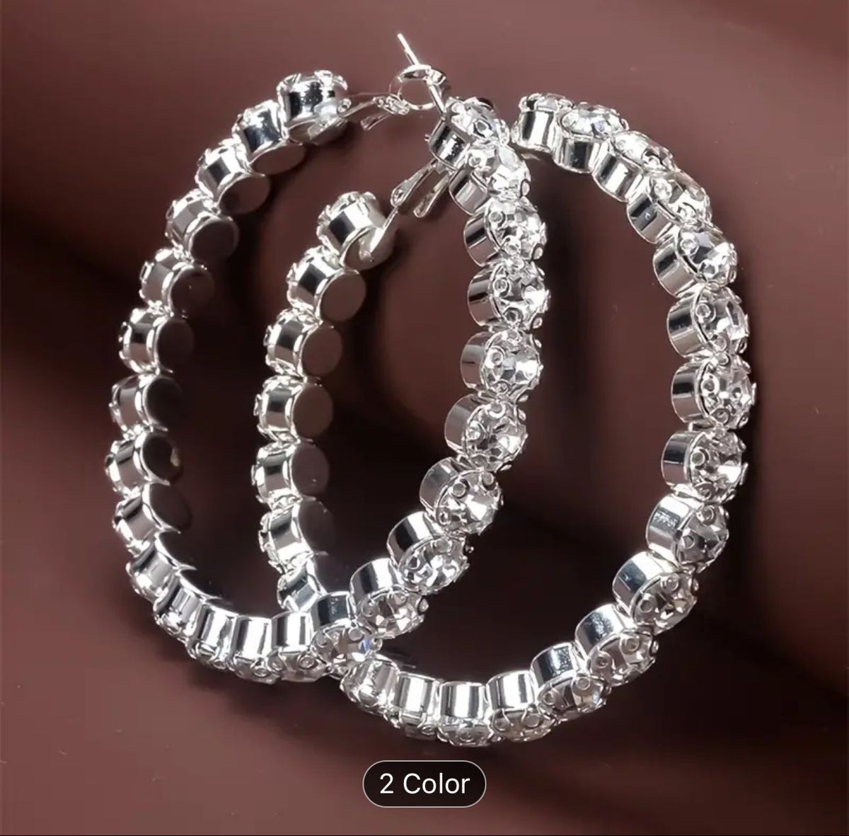 Trendy Design Hoop Earrings Silver in Berlin