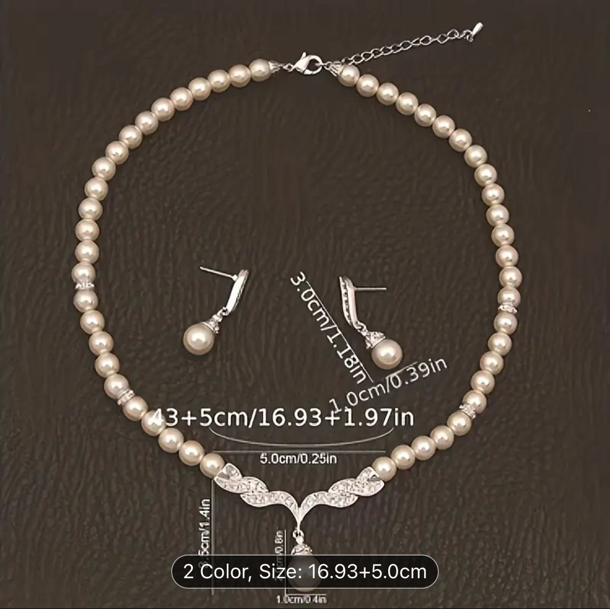 Latest Stylish Design Fancy Pearl Necklace with Earrings
