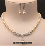 Latest Stylish Design Fancy Pearl Necklace with Earrings